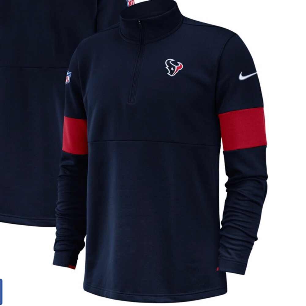 Nike NFL Houston Texans Performance Half-Zip Dri-FIT Jacket Mens Size XXL